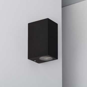 Aplique De Pared Exterior Aluminio Iluminación Doble Cara Negro Miseno   Negro