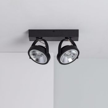 Foco Led 30w Cree De Superficie Direccionable Ar111 Regulable Negro Blanco Neutro 4000k