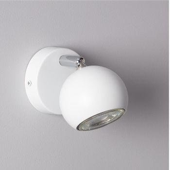 Lámpara De Techo Orientable Metal Y Madera 2 Focos Mara Blanco 220-240v Ac  con Ofertas en Carrefour