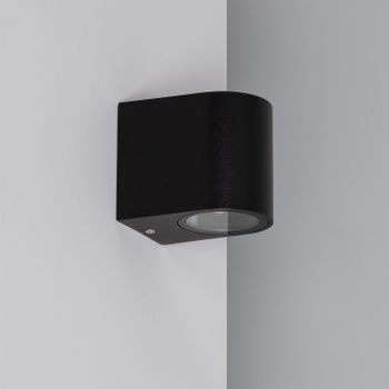 Aplique De Pared Exterior Aluminio Gala Negro