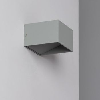 Aplique De Pared Led 6w De Aluminio Iluminación Doble Cara Lico Gris Claro Blanco Cálido 3000k