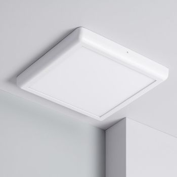 Plafón Led 24w Cuadrado Metal 300x300 Mm Design White Blanco Cálido 3000k