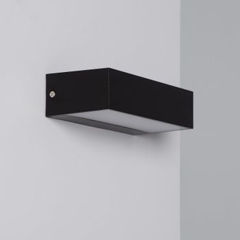 Aplique De Pared Exterior Led 9w Iluminación Doble Cara Galeo Blanco Cálido 3000k Negro