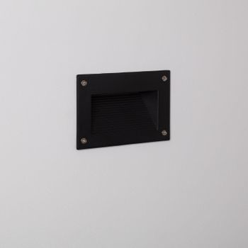 Baliza Exterior Led 3w Empotrable Pared Negro Mystic Blanco Cálido  3000k