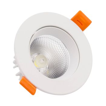 Foco Downlight Led 15w Circular Cob Cri90 Corte Ø 113 Mm Blanco Cálido No Flicker 2700k