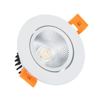 Foco Downlight Led 7w Circular Cob Cri90 Corte Ø 70 Mm Blanco Cálido No Flicker 2700k