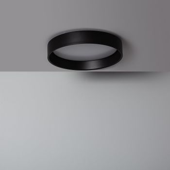 Plafón Led 20w Circular Metal Cct Seleccionable Ø450 Mm Negro Design Seleccionable (cálido-neutro-frío)