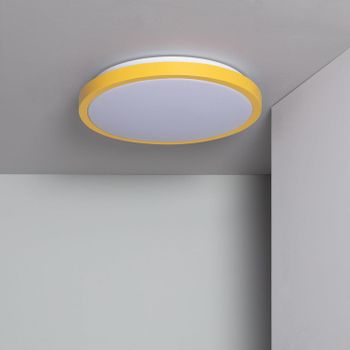 Plafón Led 19w Circular Ø400 Mm Cct Seleccionable Faina Amarillo