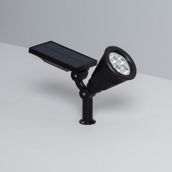 Foco Solar Exterior Led Con Pincho Meillion Blanco Cálido 3000k