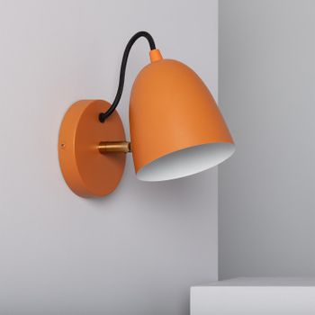 Lámpara De Pared De Metal Areso   Naranja Azafrán