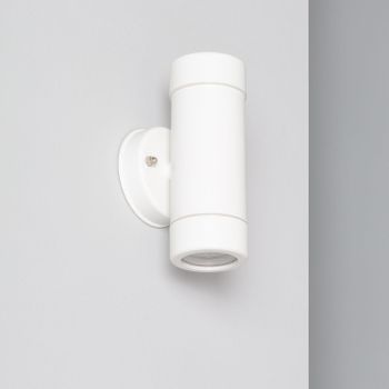 Aplique De Pared Exterior Iluminación Doble Cara Satin Blanco