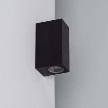 Aplique De Pared Exterior Iluminación Doble Cara Miseno Negro Negro