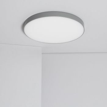 Plafón Led Exterior 24w Circular Ø220 Mm Regulable  4000k Gris