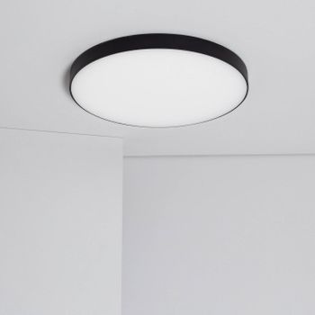 Plafón Led Exterior 24w Circular Ø220 Mm Regulable Negro