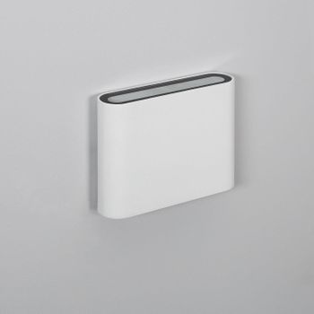 Aplique De Pared Exterior Led 6w Iluminación Doble Cara Cuadrado Blanco Zeus Blanco Cálido 2700k