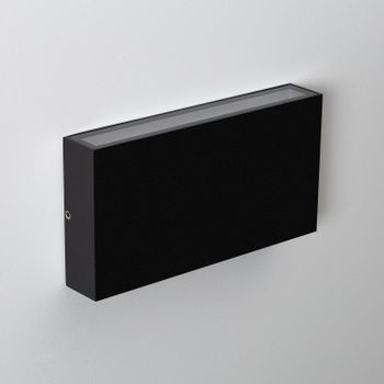 Aplique De Pared Exterior Led 10w Iluminación Doble Cara Rectangular Negro Kaira Blanco Neutro 4000k