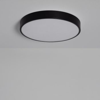 Plafón Led 30w Circular Metal Ø400 Mm Cct Seleccionable Hidria Negro