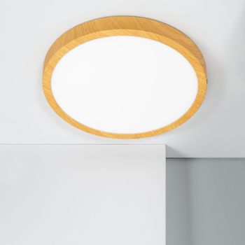 Plafón Led 24w Circular Aluminio Ø280 Mm Slim Cct Seleccionable Galán Switchdimm   Natural