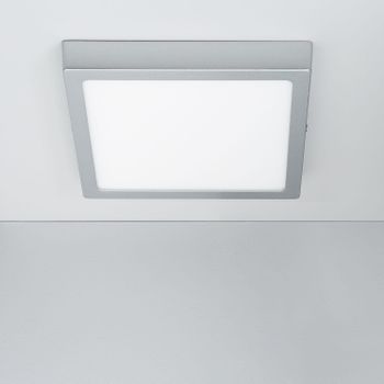 Plafón Led 18w Cuadrado Aluminio 210x210 Mm Slim Cct Seleccionable Galán Switchdimm Cct  Gris