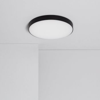 Plafón Led 18w Circular Ø180 Mm Regulable Blanco Neutro  Negro