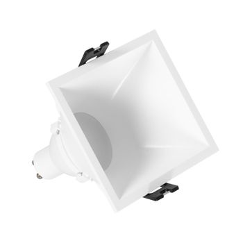 Foco Downlight Cuadrado 45º Gu10 6w Corte 85x85 Mm Bajo Ugr Pc Blanco Blanco Cálido No Flicker 3000k