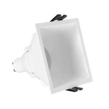 Foco Downlight Cuadrado Gu10 6w Corte 85x85 Mm Bajo Ugr Pc Blanco Blanco Neutro No Flicker 4000k