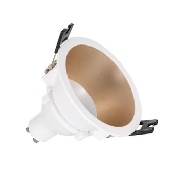 Foco Downlight Cónico Gu10 6w Corte Ø 75 Mm Pc Bronce Blanco Frío No Flicker 6500k