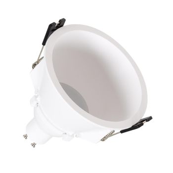 Foco Downlight Cónico Gu10 6w Corte Ø 85 Mm Pc Blanco Blanco Cálido No Flicker 3000k