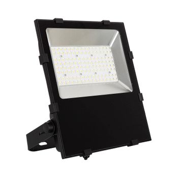 Foco Proyector Led 100w 160 Lm/w Ip65 He Slim Pro Regulable Triac Óptica 30º-60º-90º-120º Blanco Cálido 3000k Negro 30º