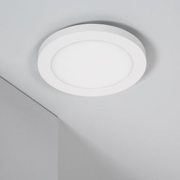 Plafón Led 22w Cct Seleccionable Circular Slim Surface Corte Ajustable Ø 60-160 Mm Seleccionable (cálido-neutro-frío)