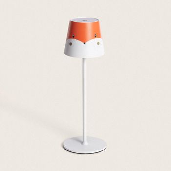 Lámpara De Mesa Led 3w Portátil De Metal Con Batería Usb Recargable Anisa Blanco Cálido 3000k Naranja