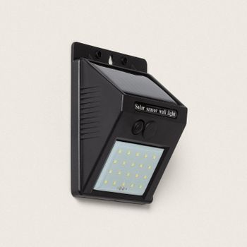 Aplique De Pared Exterior Solar Led Ip65 Encendido Crepuscular Blanco Frío 6500k