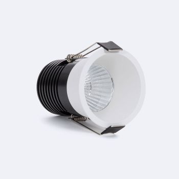 Foco Downlight Led 12w Circular Mini Regulable Dim To Warm Corte Ø 65 Mm Blanco