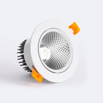 Downlight Led 9w Circular Regulable Dim To Warm Corte Ø 90 Mm Blanco