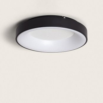 Plafón Led 40w Circular Metal Ø470 Mm Cct Seleccionable Jacob Negro