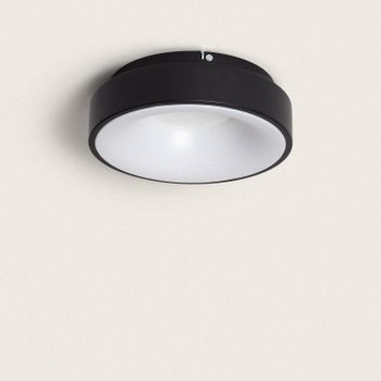 Plafón Led 20w Circular Metal Ø300 Mm Cct Seleccionable Jacob Negro