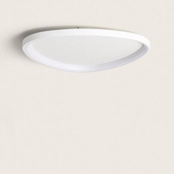 Plafón Led 30w Ovalado Metal Ø600 Mm Cct Seleccionable Owen Blanco