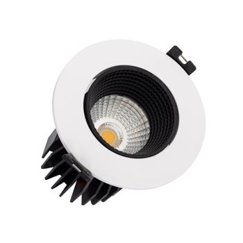 Foco Downlight Led 15w Circular Lifud Corte Ø 75 Mm Blanco / Negro Blanco Cálido  3000k