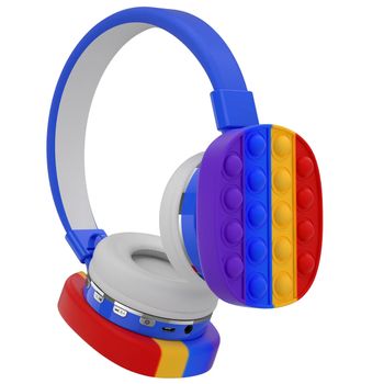 Auriculares Pop It Inalámbrico De Diadema 5.0 10m 3.7v Para Niños Azul