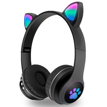 Euroxanty Auriculares Orejas De Gato, Auriculares Unicornio Con Luz, Auriculares  Para Niños, Diadema Ajustable, Cascos Streamer, Audífonos Acolchados, Peach con Ofertas en Carrefour