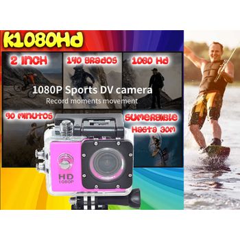 Camara Deportiva 2 Full Hd 1080p Sumergible Acuática 30m Accesorios Azul  con Ofertas en Carrefour