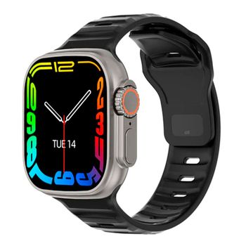 Smartwatch Klack Ultra 8 Reloj Inteligente Deportivo Inteligente Llamadas Frecuencia Cardíaca Presión Arterial Compatible Iphone Samsung - Negro