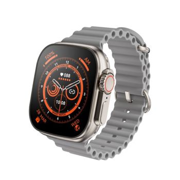 Smartwatch |reloj Inteligente Hd Con Atajos | Pantalla Grande De 49mm | Pantalla De Zafiro | Esfera De Titanio | Carga Inalámbrica | Compatible Android/ios | Notificaciones | Monitoreo De Salud | Reproductor De Música Y Cámara Bluetooth|gris