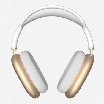 Auriculares Bluetooth De Diadema Klack Pro Blanco/dorado Cascos Con Funda Plus