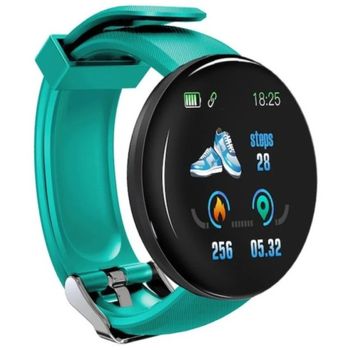 Reloj Smartwatch Klack Kd18 Con Pantalla Tft De 1.3", Frecuencia Cardíaca, Presión Arterial Y Notificaciones Verde