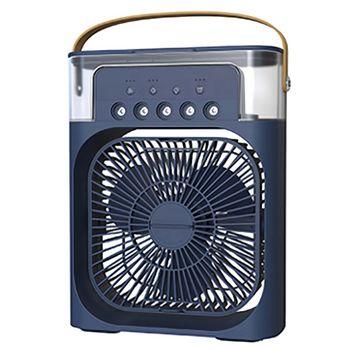 Ventilador Klack Portatil Enfriador De Aire 4 En 1 - Ventilador, Humidificador, Aromaterapia Y Luz Led De Colores Azul