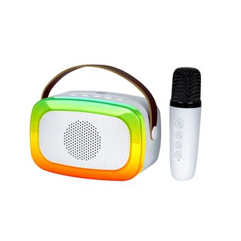 Altavoz Karaoke Portatil Bluetooth Klack Bt-k8, Sonido Y Diversión Blanco