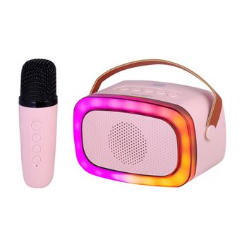 Altavoz Karaoke Portatil Bluetooth Klack Bt-k8, Sonido Y Diversión Rosa