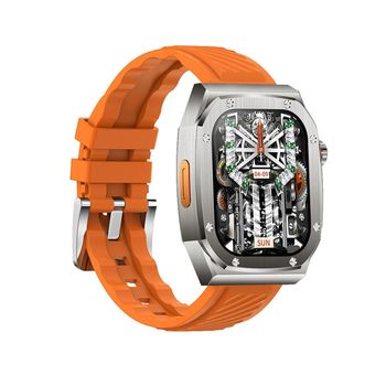 Smartwatch Klack Z79 Max , Reloj Inteligente Con Pantalla Hd Ultra De 2.1 Pulgadas, Impermeable Ip68, 100 Modos Deportivos, 460 Mah - Naranja