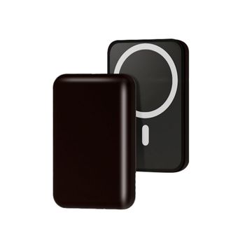 Batería Externa Magnética Klack Qi Y Magsafe De 10.000 Mah Y 15w Negra